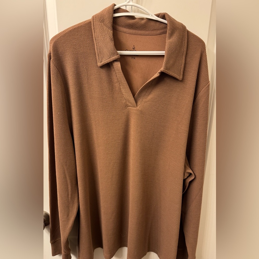 Cuddl Duds Soft Rib Lounge Set in Mocha